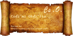 Csémi Otília névjegykártya